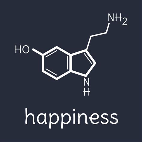Funny Happiness Serotonin Molecule Chemistry T Shirt