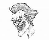 Joker Batman Coloring Pages Arkham Drawing City Face Fac Getdrawings Drawings Vs sketch template