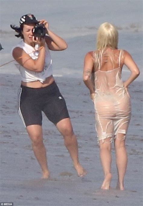 Lady Gaga Bares Her Braless Assets On Very Risqué Beach Shoot Daily