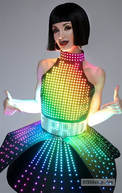 smart led light  eva dress   choker   plastic base  led dress light