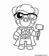 Piggy Thor sketch template