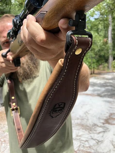 gene leather rifle slings firearm rack