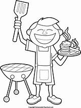 Clipart Bbq Grill Barbecue Man Cliparts Library Clipground Collection Webstockreview sketch template