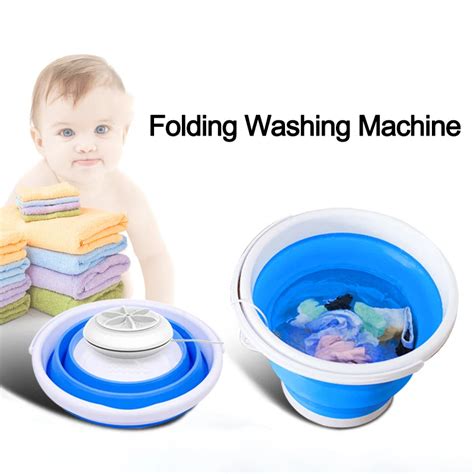 mini opvouwbare emmer wasmachine turbine washer usb wasserij cleaner home reizen wassen tool