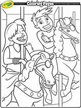 Fair Coloring Pages Fun Carousel Horses Crayola Printable Color Kids Print Getcolorings Au Popular sketch template