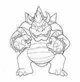 Bowser Coloring Print Mario Suitable Students Sketchite Via sketch template