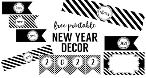 happy  year party printables paper trail design
