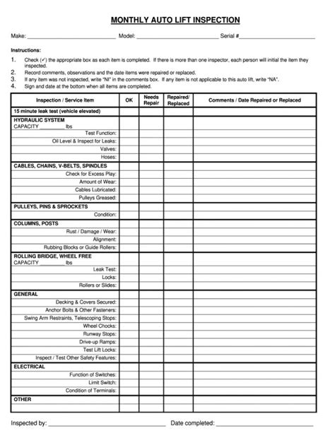image  daily vehicle inspection checklist template