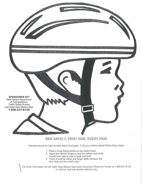 bike helmet coloring page