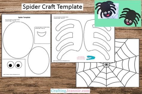 spider craft  template crafting jeannie