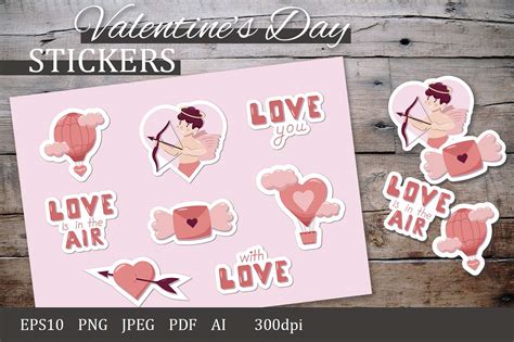 Happy Valentine S Day Stickers And Patterns On Behance