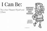 Respect Coloring Pages Myself Others Girl Daisy Quality High Scouts Coloringhome Popular sketch template