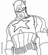 Captain Coloring America Pages Getdrawings Logo sketch template