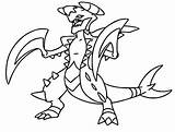 Mega Coloring Pokemon Pages Garchomp Evolved Colouring Pokémon Morningkids sketch template
