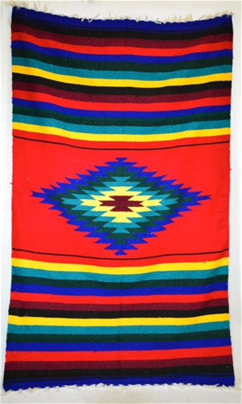 large geometric starburst woven southwestern mexican blanket rug 83 x 49 158 00 via etsy