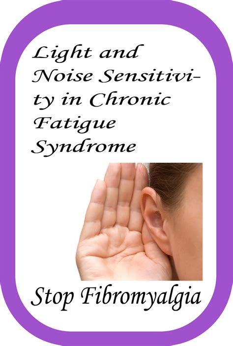 light  noise sensitivity  chronic fatigue syndrome