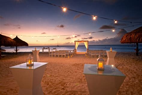 aruba sunset beach wedding at the hilton aruba when in aruba