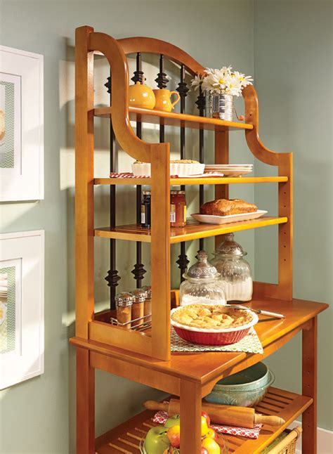 traditional bakers rack woodworking project woodsmith