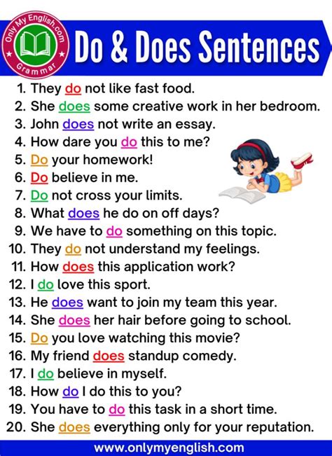 sentences examples english vocabulary words learning