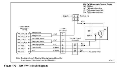 international dt electronic control systems diagnostics idm pwr circuit operation