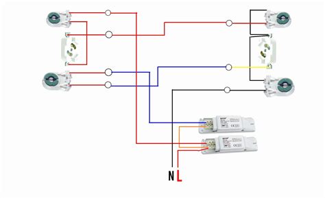 single  double tube fluorescent lighting circuit simple vector fluorescent light wiring