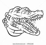 Crocodile Alligator Open Mouth Drawing Vector Clipart Sketch Outline Head Stock Easy Draw Drawings Eps Illustration Getdrawings Shutterstock Drawn Sketches sketch template