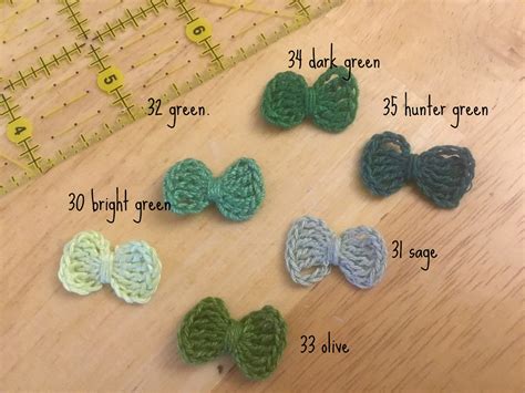 mini crocheted bows package   etsy