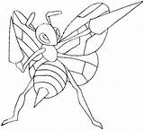 Pokemon Beedrill Coloring Pages Draw Drawing Scyther Easy Di Lesson Steps sketch template