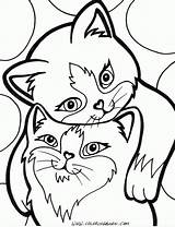 Coloring Pages Cat Printable Colouring Kitty Kittens Sheets Choose Board sketch template
