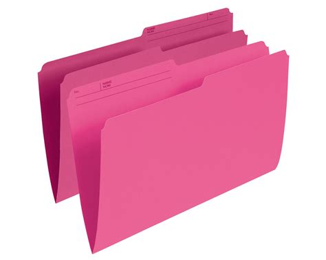 colour file folder  cut tab legal pink