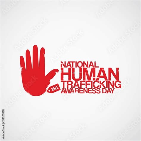 National Human Trafficking Awareness Day Vector Illustration Buy