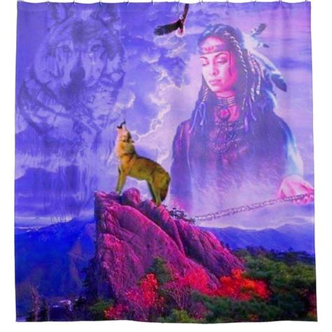 The Call Of The Great Wolf Spirit Shower Curtain Zazzle