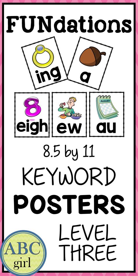 grade fundations level  aligned keyword alphabet posters