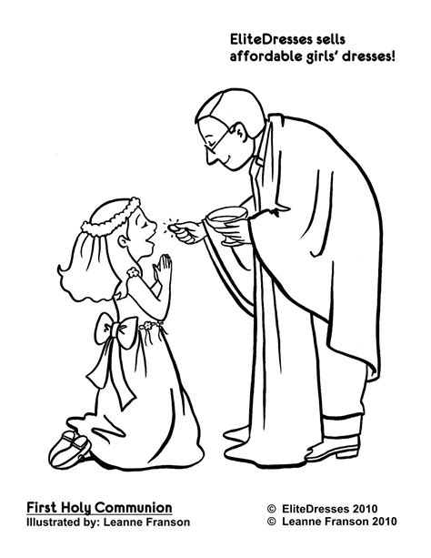 communion dress coloring pages   printable coloring