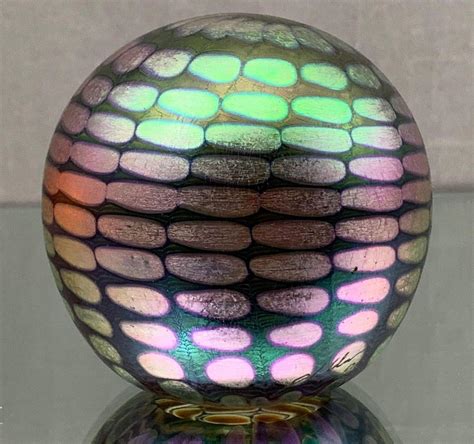 Sold Price Fine Iridescent Glass Paperweight Signed Invalid Date Pdt