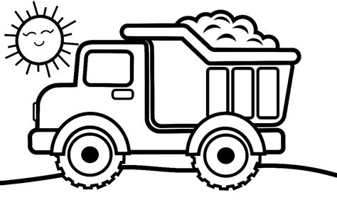 toy dump truck coloring page  printable coloring pages