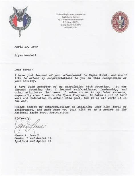 request congratulatory letters   eagle scout bryan