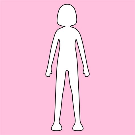 printable cut  paper doll template printable template