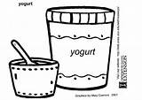 Yoghurt Coloring Pages Large sketch template