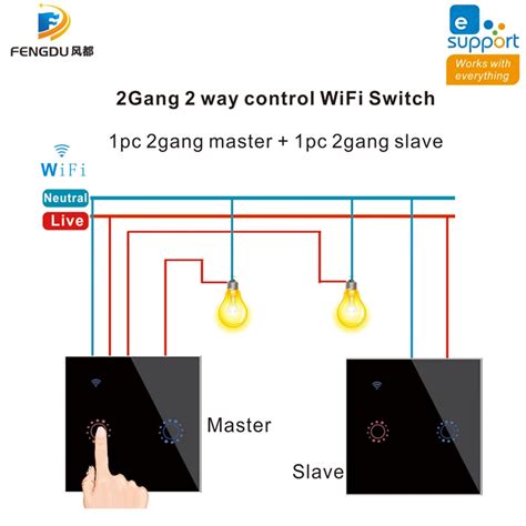 gang  smart light switch intelligent wireless wifi touch wall smart switch ewelink app