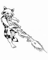 Coloring Rocket Raccoon Pages Printmania Artikel Van sketch template