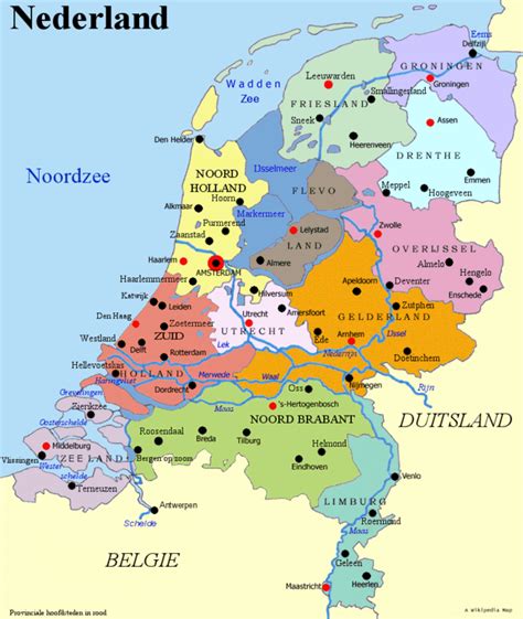 kaart nederland plaatsen kaart