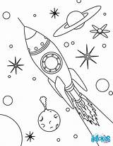 Rocket Kids Coloring Pages Space Ship Simple Drawing Color Print Printable Getdrawings Hellokids sketch template