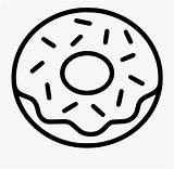 Donut Doughnut Clipart Svg Line Sprinkles Coloring Donuts Sprinkle Drawing Printable  Vector Food Doughnuts Color Silhouette Transparent Icon Drawn sketch template