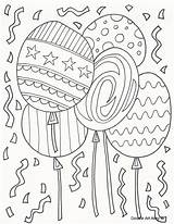 Doodle Coloring Pages Birthday Alley Happy Adult Celebration Printable Balloons Celebrations Print Colouring Kids Color Sheets Getcolorings Patterns Mandala Letters sketch template