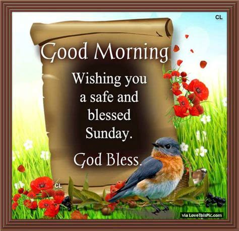 Good Morning Wishing You A Safe And Blessed Sunday Pictures Photos