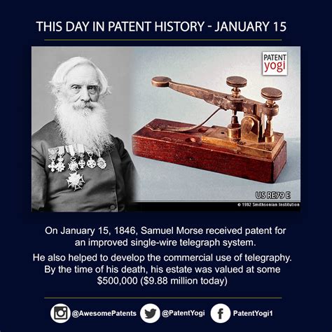 day  patent history  january   samuel morse received