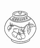 Jar Coloring Cookie Pages Flower Canopic Jars Draw Template sketch template
