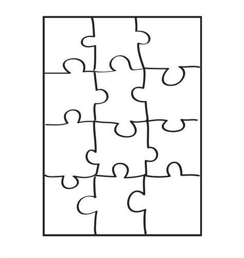 printable jigsaw puzzle maker puzzle piece template   psd simple