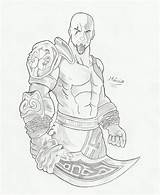 Kratos God War Coloring Drawing Deviantart Pages Getdrawings Search sketch template